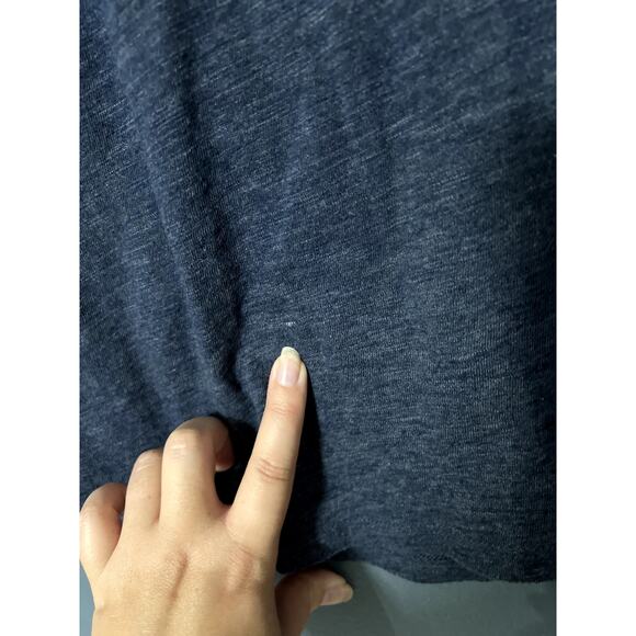 CJ Banks 1X Tassles Tank Top Boho Blue Pleated Tie Up V-Neck Plus Size Comfort - Picture 4 of 8